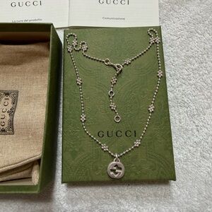 Gucci Silver GG Pendant Necklace
